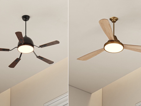 Quiet fan lamp