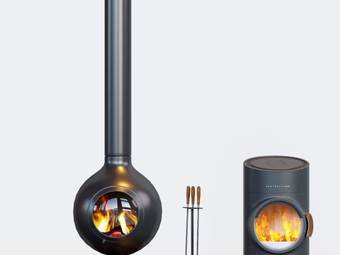 Hanging fireplace stove