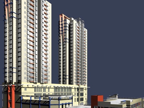 Appearance of high-rise residential buildings