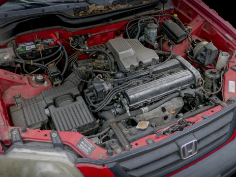 Messy 2001 Honda CR-V engine