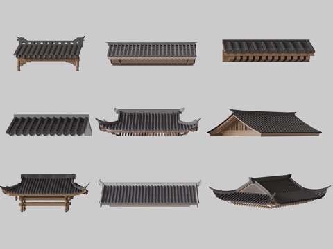 Chinese Eave Roof Flying Ridge Cornice Line Tile Eave Ridge