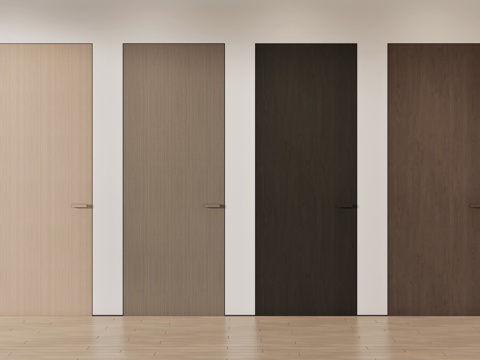 Neo-Chinese Style Single Door Room Door Bedroom Door Wooden Door Solid Wooden Door