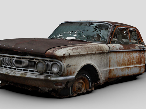 Rusty car sedan