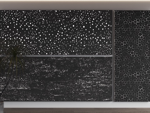 Transparent cement wall Transparent starry sky Wall