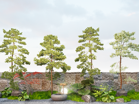 Landscape arbor modeling tree street tree courtyard tree