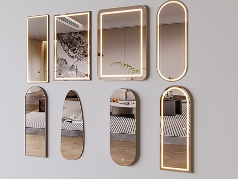 Modern mirror full-length mirror full-length mirror makeup mirror smart mirror