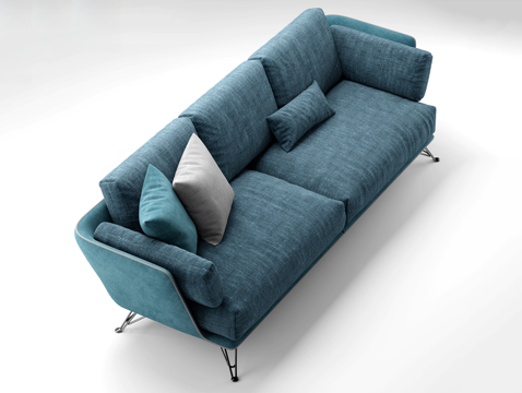 Blue sofa Modern double sofa