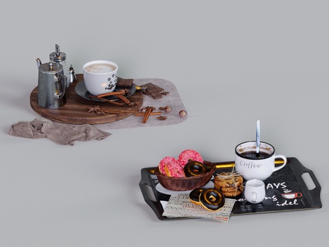 Modern Coffee Cup Food Tray Tableware