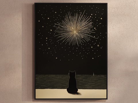 Modern Cat Hanging Painting Art Painting