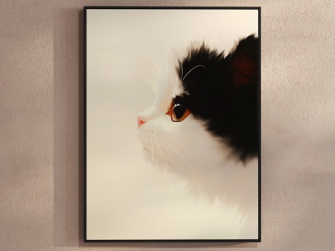 Modern Cat Art Painting Decorative Painting