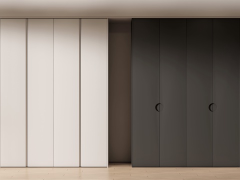 Modern wardrobe with high door