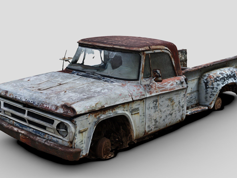 abandoned D-100 pickup