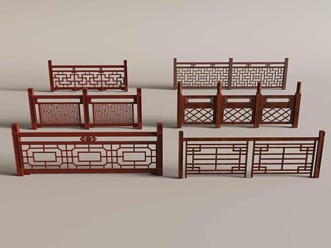 Neo-Chinese Style railing fence fence fence carved