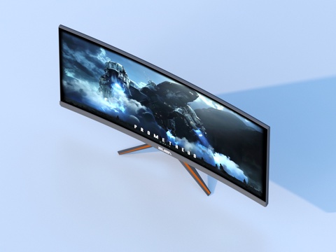 computer monitor display screen curved display