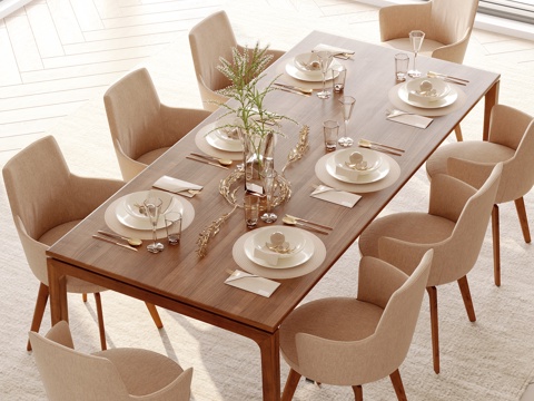 Modern Dining Table and Chair