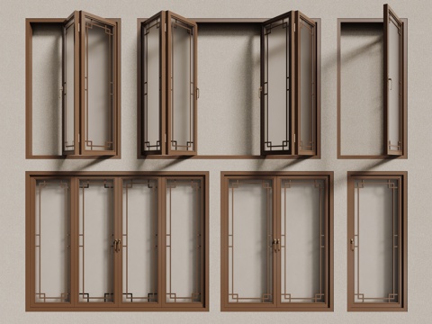 New Chinese-style single-window casement window