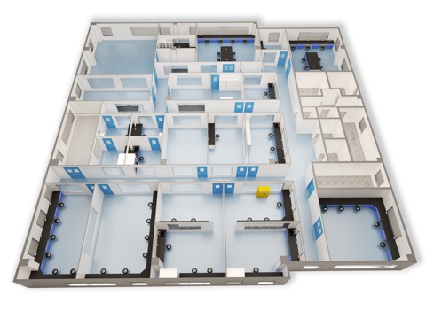 Bird's-eye view of laboratory planning