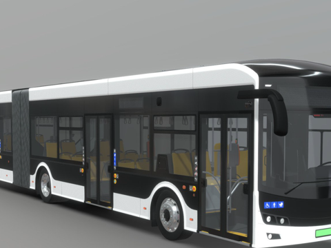 articulated electric city bus