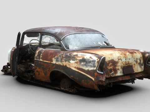 Rusty car sedan