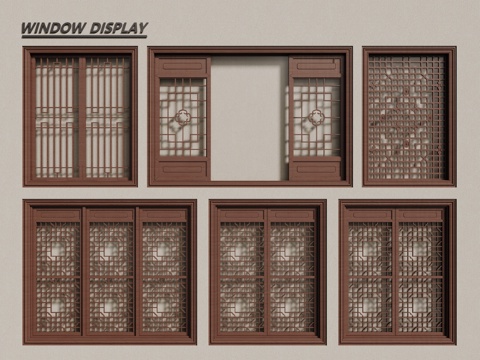 New Chinese-style Window Hollow-out Window Carved Window Grated Window Wooden Window