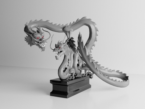 New Chinese Dragon Sculpture Block Dragon Oriental Dragon