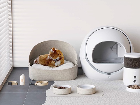 Cat Nest Cat Sleeping Sofa Automatic Cat Litter Basin Feeder Cat Toilet