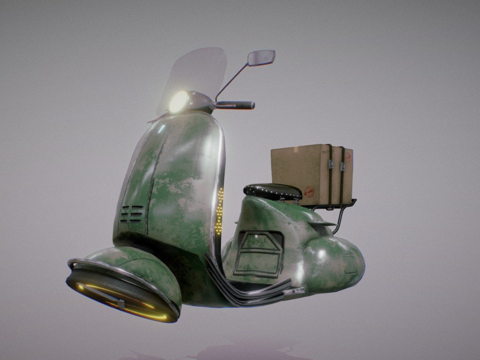 Sci-fi old school scooter