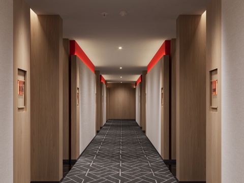 Hotel aisle corridor