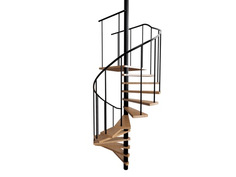 Industrial wind rotating staircase