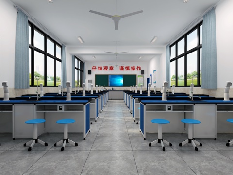 Modern Chemistry Laboratory Classroom