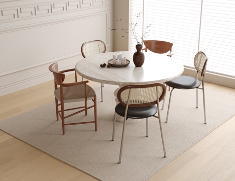 Modern Dining Table and Chair Round Dining Table