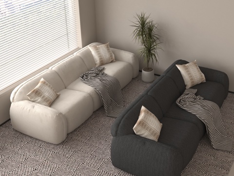 Modern double sofa