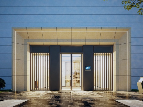 modern residential entrance gate