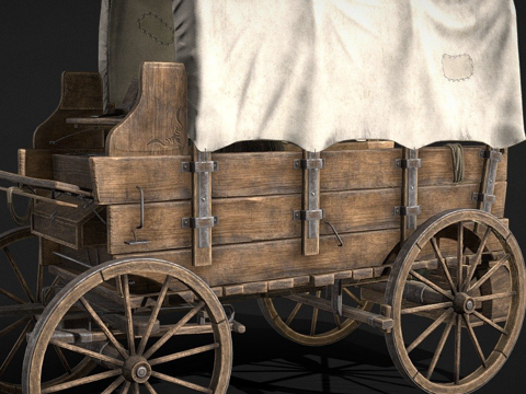 Covered Wooden Wagon