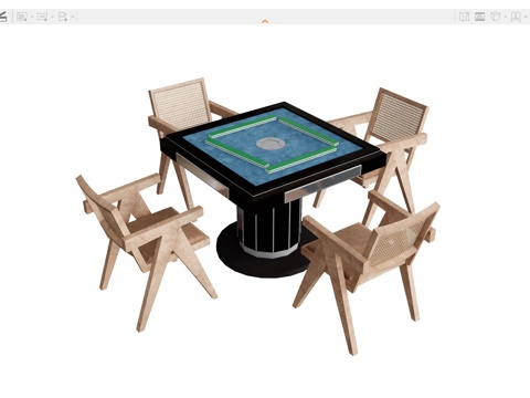 Coffee Table and Chair Mahjong Table and Chair