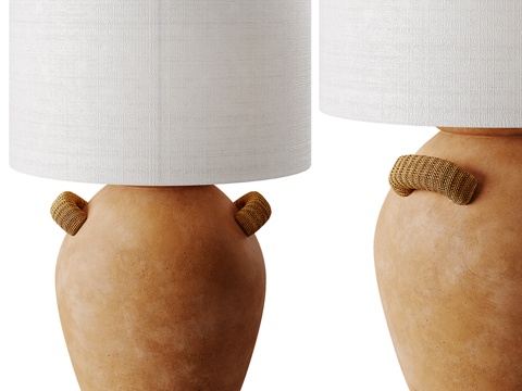 Mid-century Style Pottery Pot Table Lamp