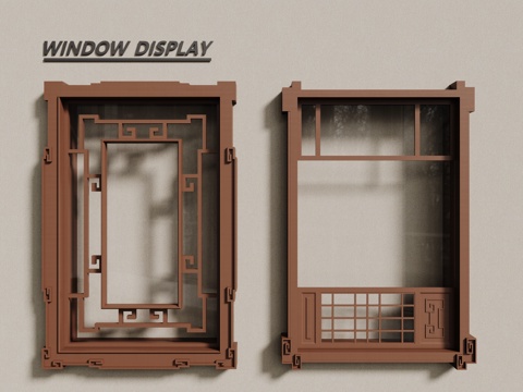 New Chinese-style Window Hollow-out Window Carved Window Grated Window Wooden Window