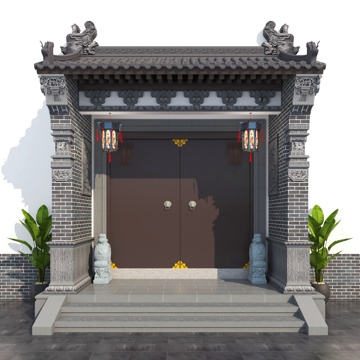 Chinese-style Gate Head Entry Door