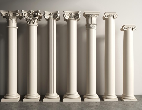 European column Roman column Gypsum column