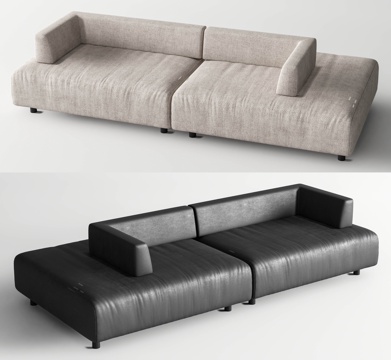 Minotti modern multiplayer sofa double sided sofa