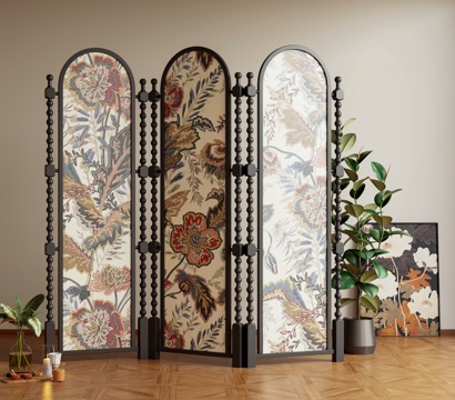 French Retro Folding Screen