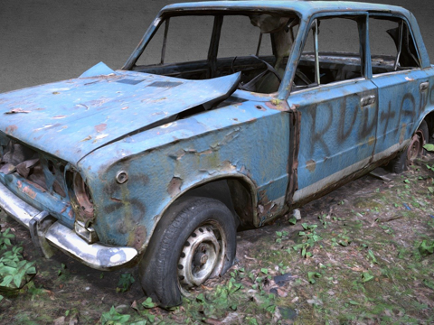 Abandoned cars.