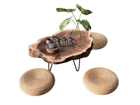 Log Style coffee table ornaments