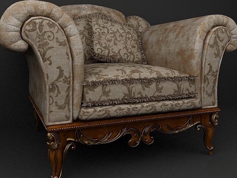 European classical retro sofa chair single sofa