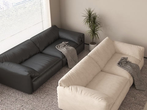 Double sofa leisure sofa