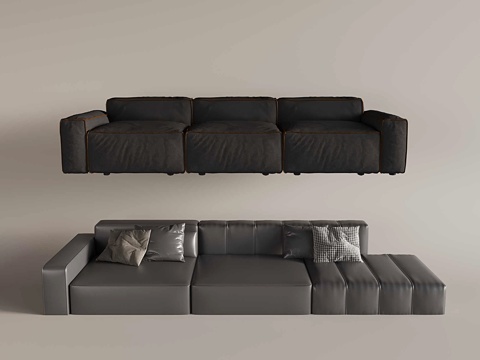 Couch in-line sofa tofu module sofa