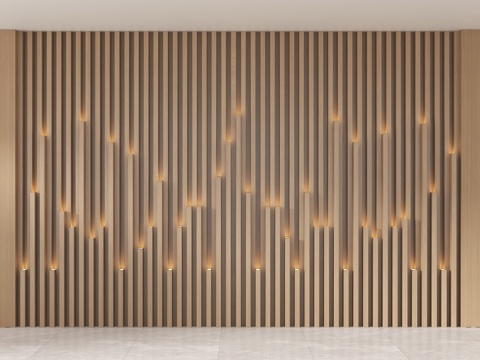 Wood veneer modeling Wall