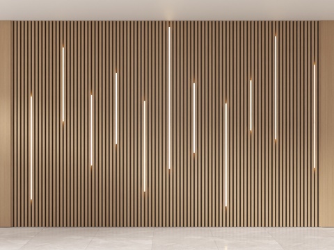 Wood veneer modeling Wall