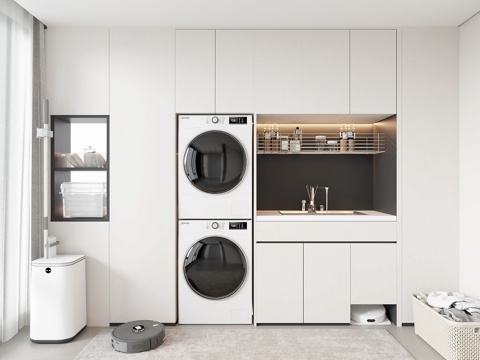 Modern Laundry Cabinet