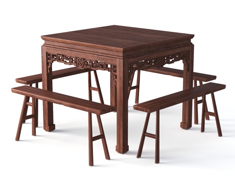 Chinese Square Wooden Table Dining Table Old Eight Immortals Table